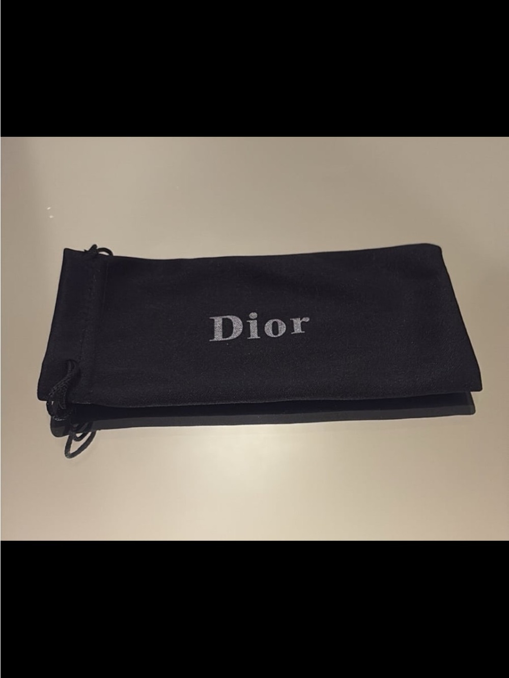 Authentic Dior Black Drawstring Sunglasses Pouch Dust Bag
